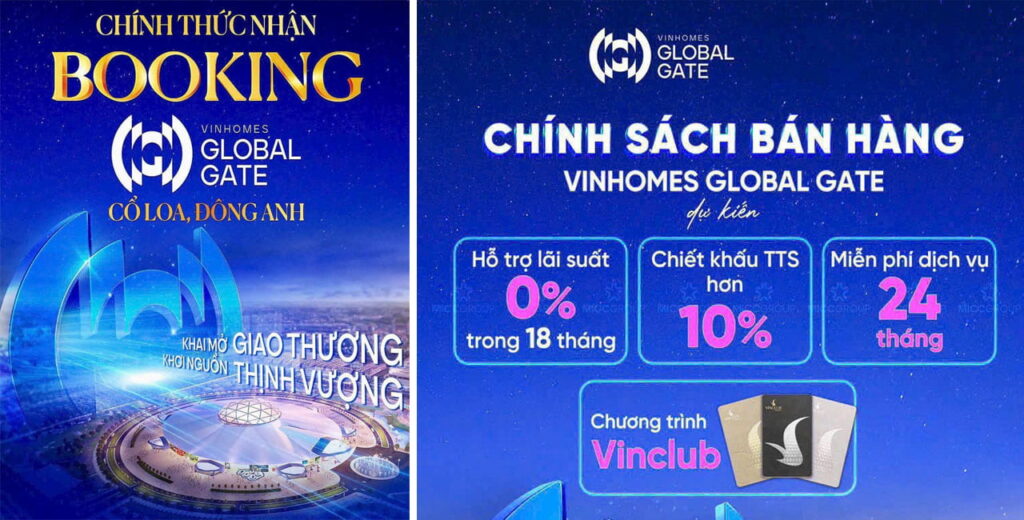 Bảng giá Vinhomes Global Gate