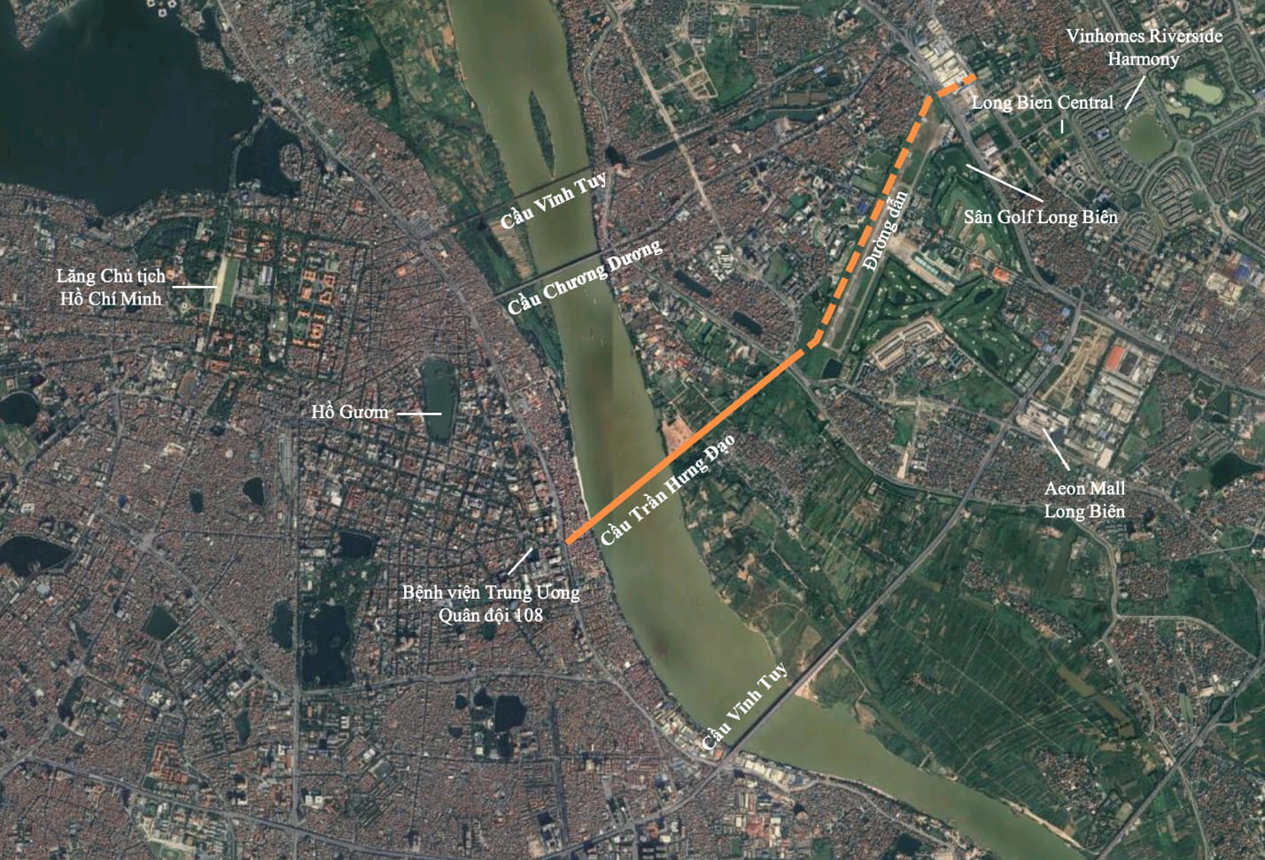 Vị trí cầu Trần Hưng Đạo