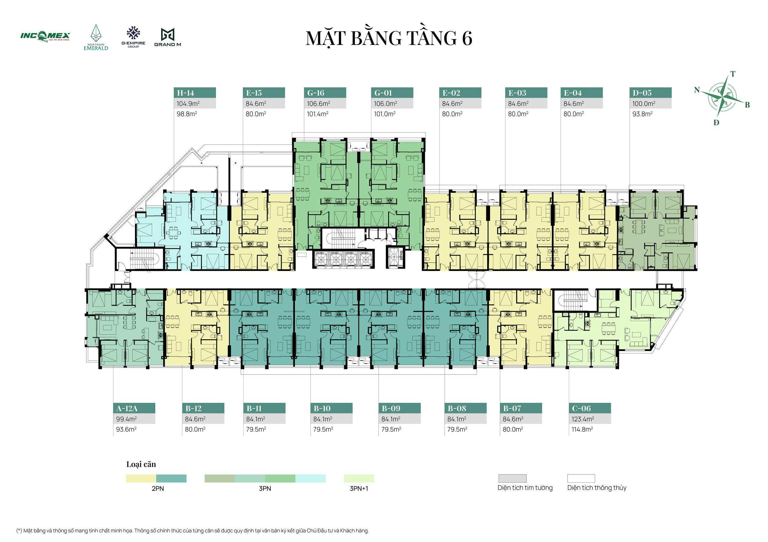 Mặt bằng dự án Northern Emerald