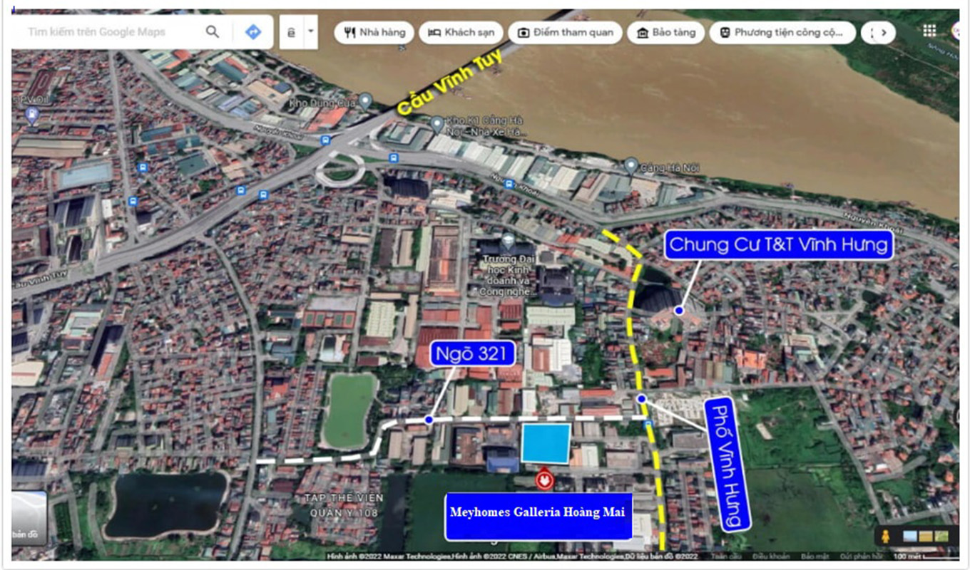 Vị trí Meyhomes Galleria Hoàng Mai