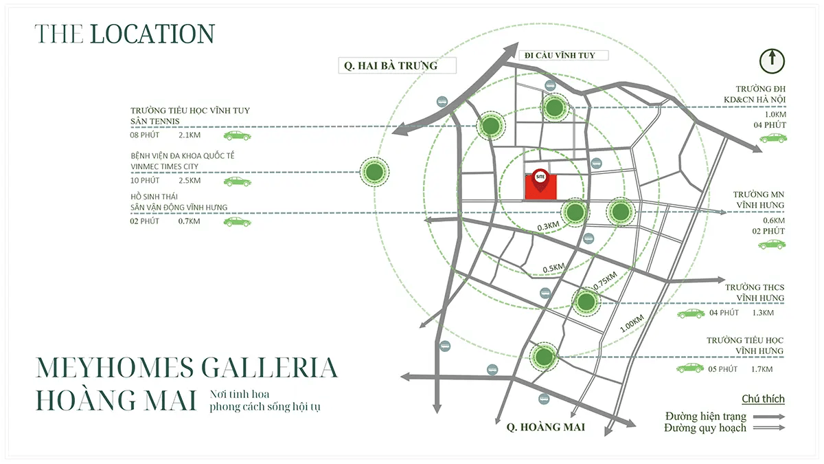 Liên kết vùng Dự án Meyhomes Galleria Hoàng Mai