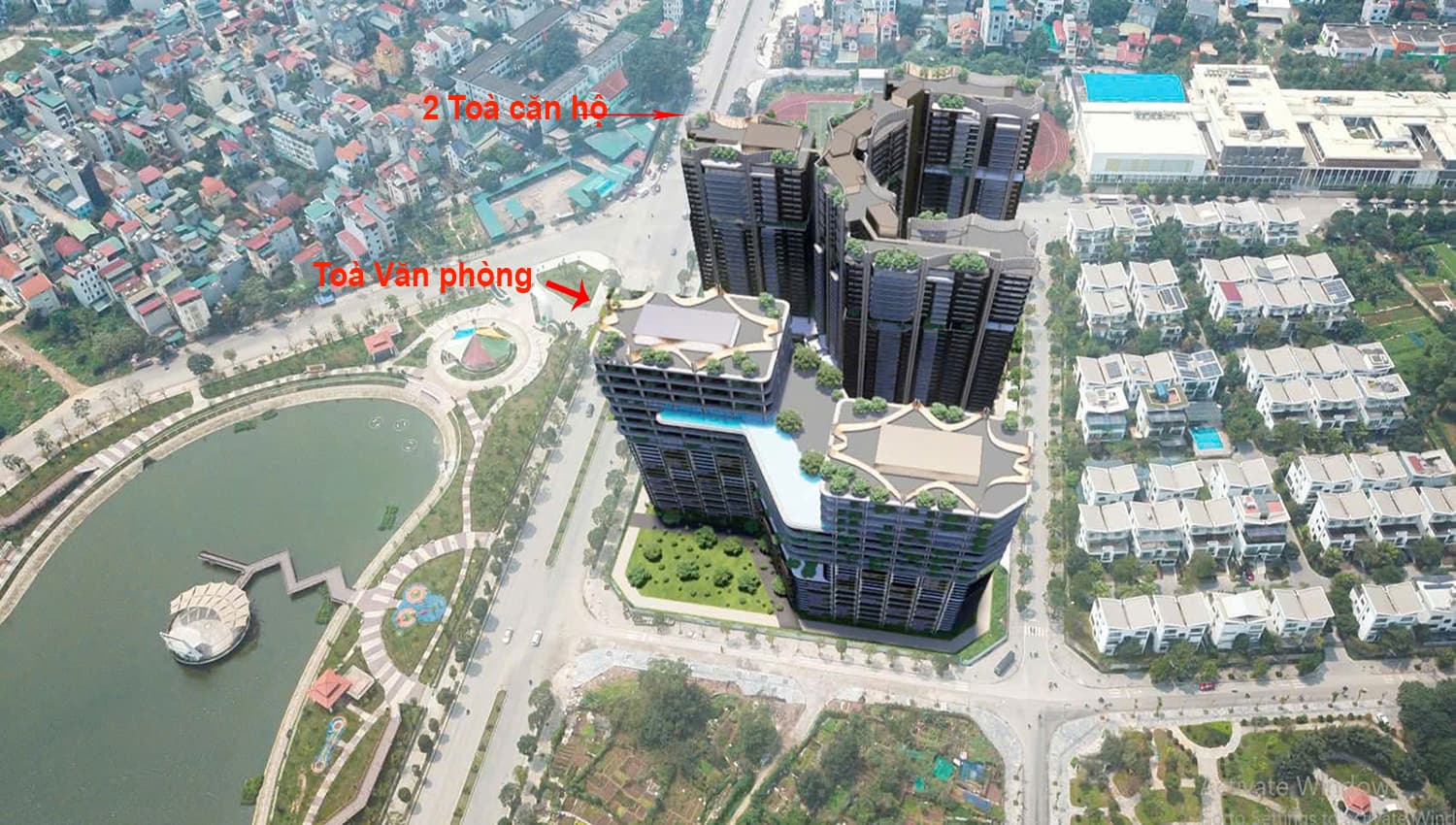  Phối cảnh 2 toà The Magnolia