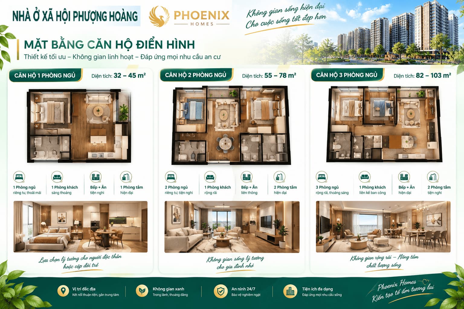 Thiết kế căn hộ Phoenix Homes